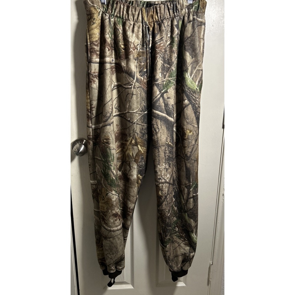 RedHead Camo Fleece Jogger Pants Men's Size‎ L Outdoor Zipper Pockets